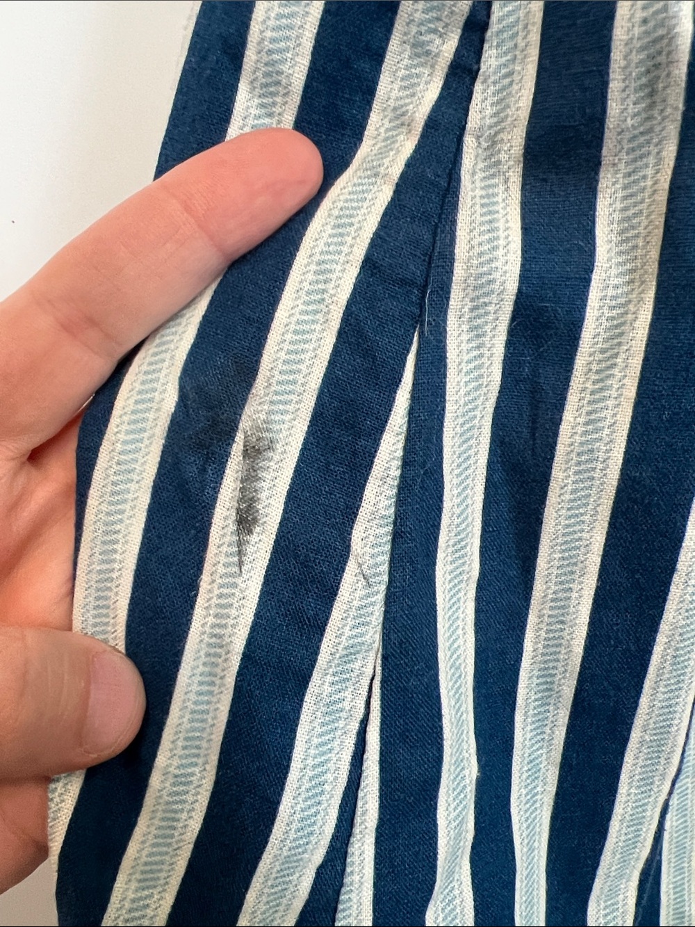 Spartina 449 Blue and White Striped Tie-Waist Shirt Dress Size Medium - Picture 10 of 16